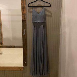 Jenny Yoo Collection Size 2 Gray Floor Length Prom Dress
